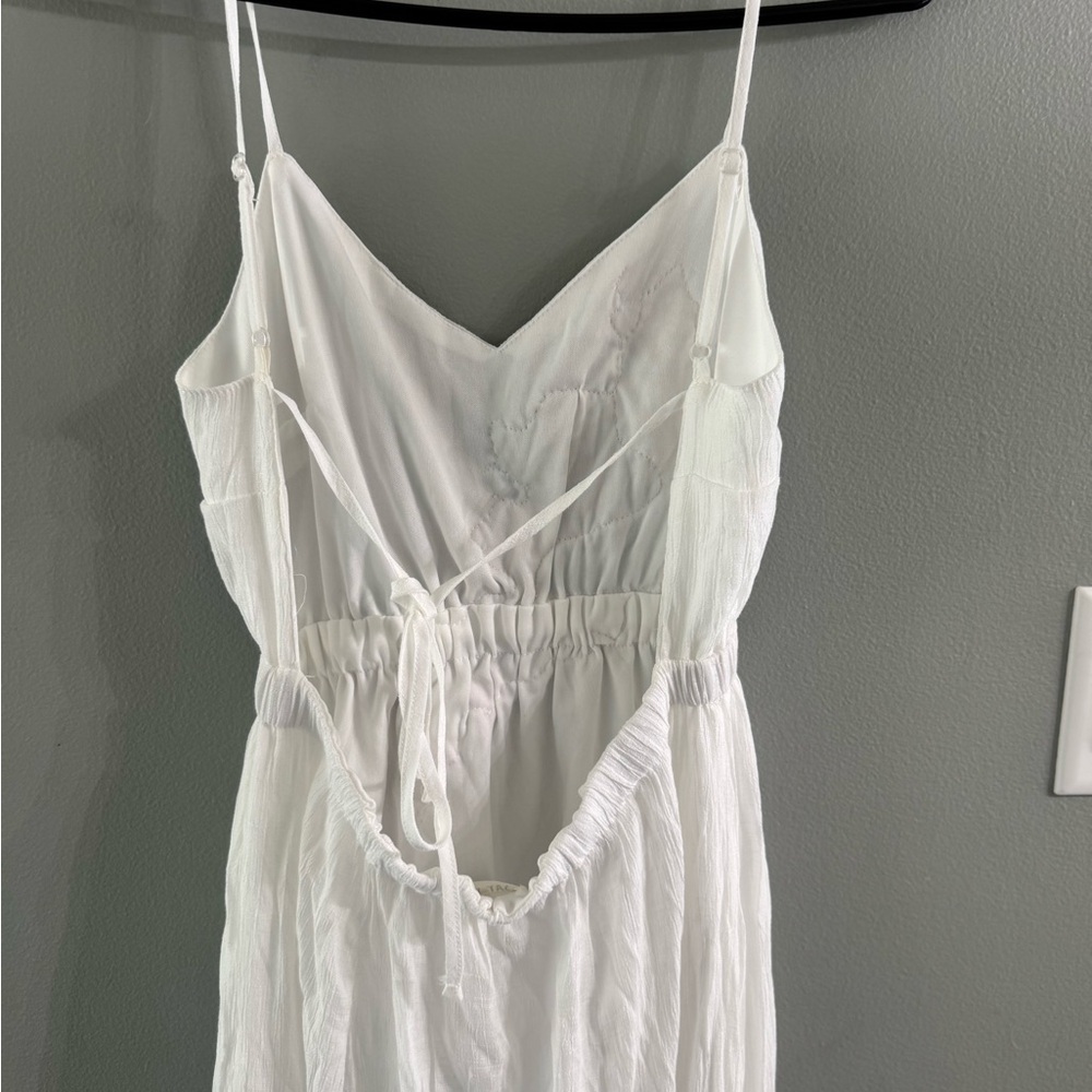 Say What? White Maxi Dress with Floral Embroidery - Picture 3 of 8